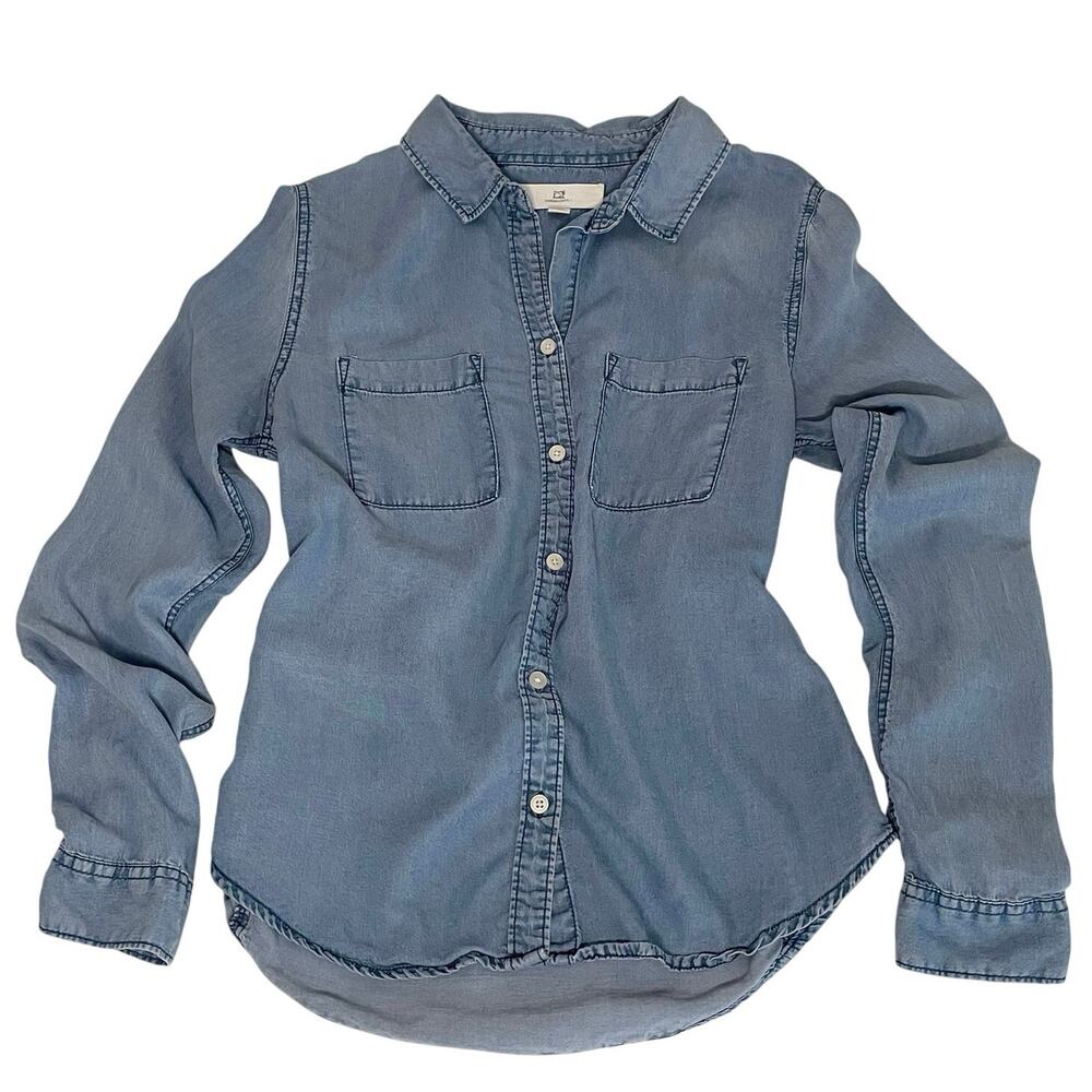 Thread & Supply Chambray Roll Tab Sleeve Shirt Women's S